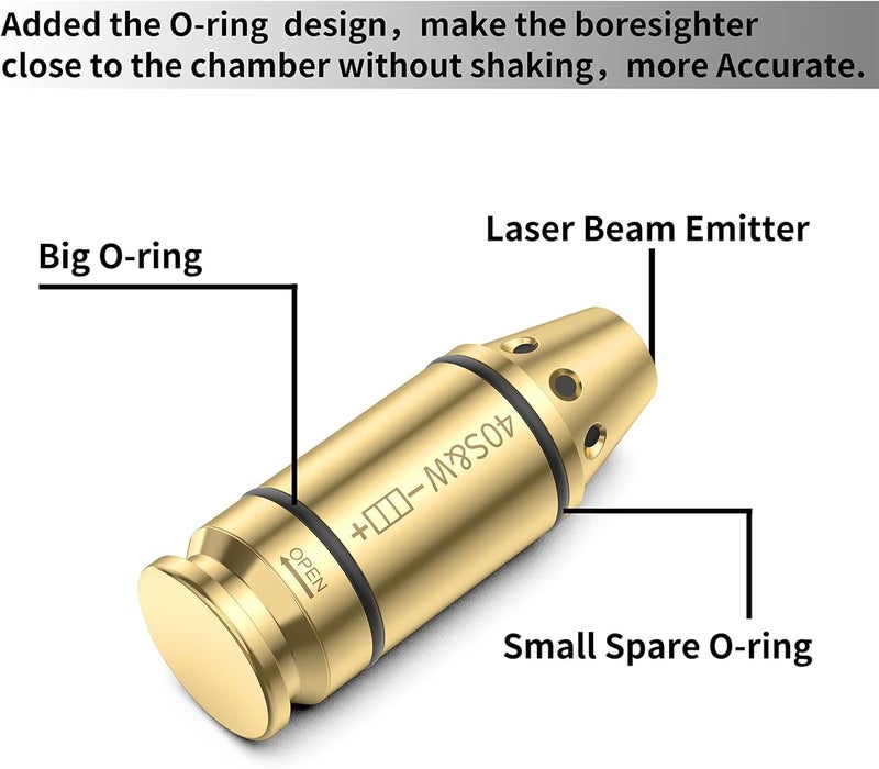 Tipfun Bore Sight for .40S&W Laser Bore Sight Laser Sight Red Dot Boresighter with Batteries - Image 5